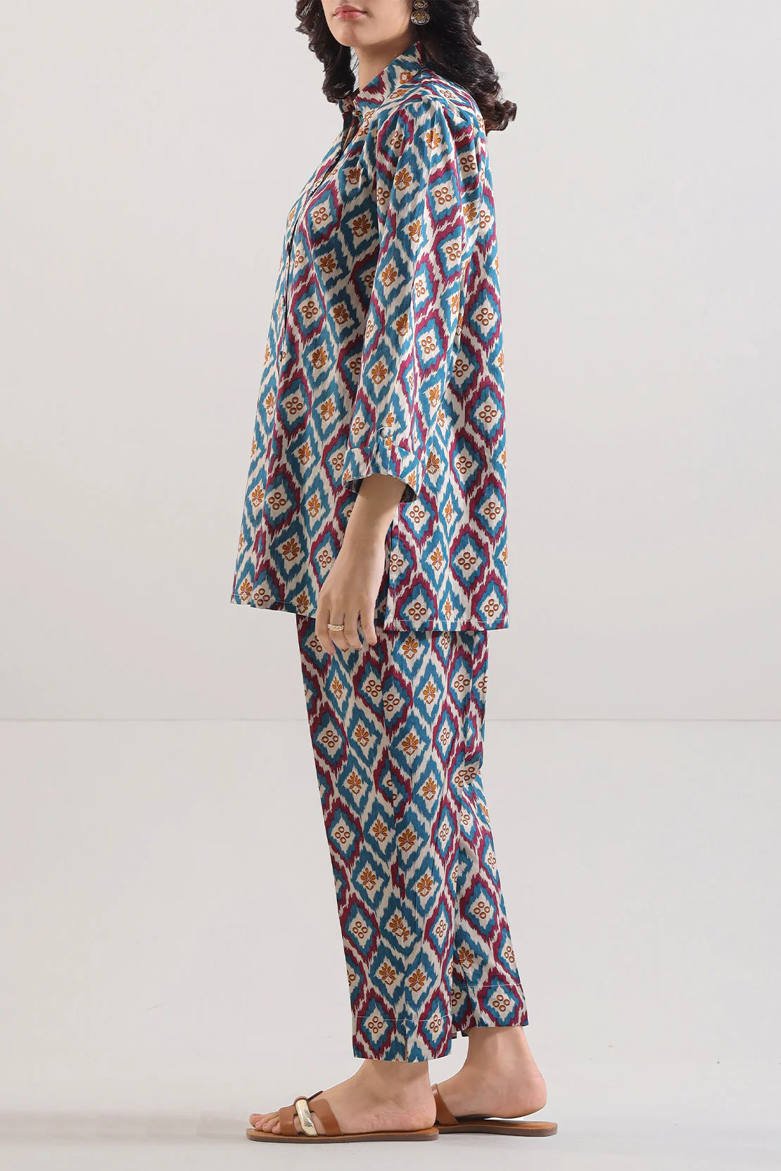 Printed Strip Lawn Stitched 2 Piece (Shirt/Trouser) - Image 2
