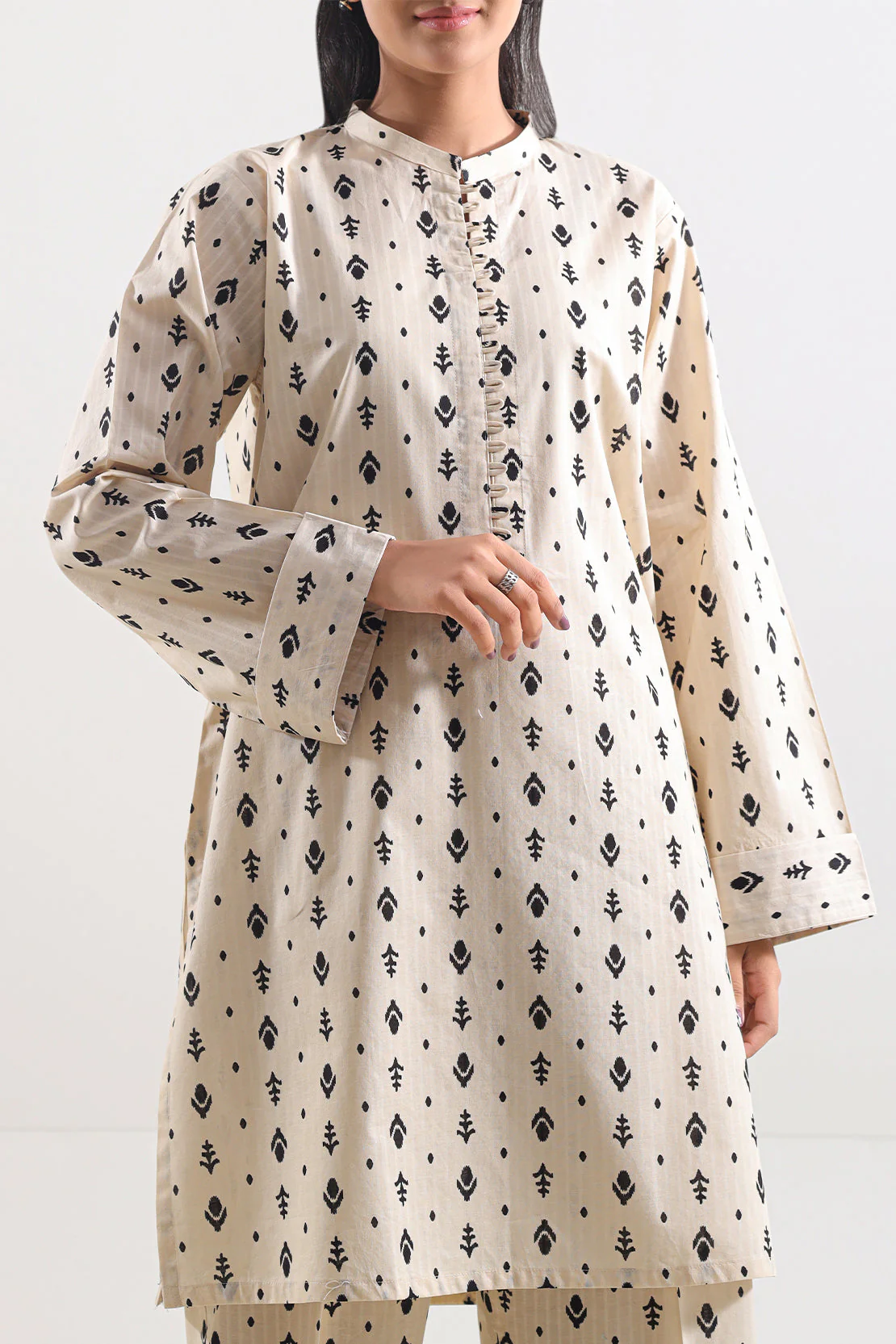 Printed Strip Lawn Stitched 2 Piece (Shirt/Trouser) - Image 2