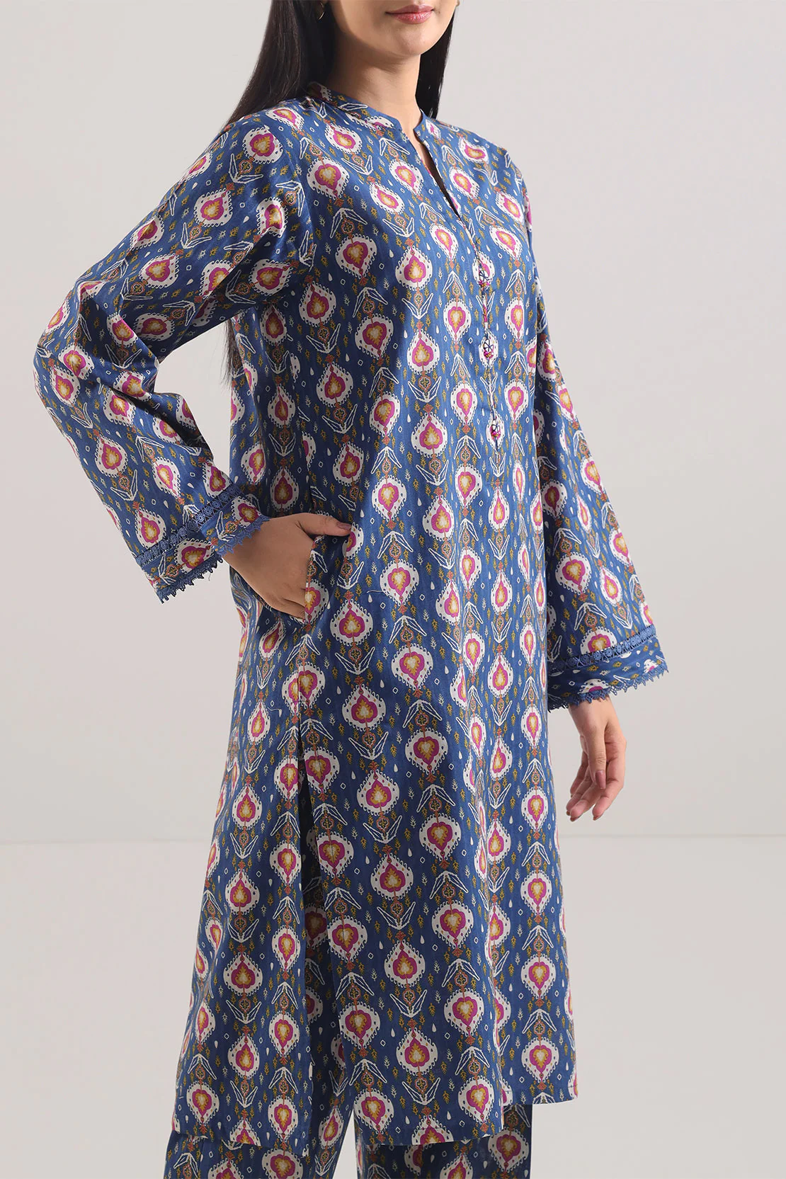 Printed Strip Lawn Stitched 2 Piece (Shirt/Trouser) - Image 4