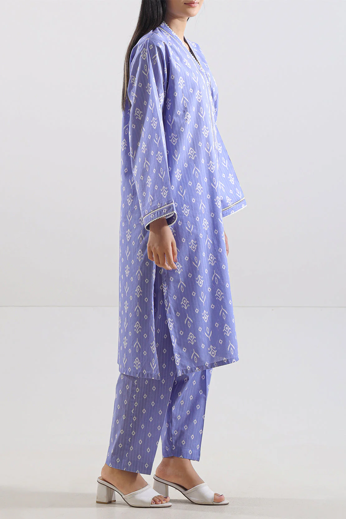 Printed Strip Lawn Stitched 2 Piece (Shirt/Trouser) - Image 2