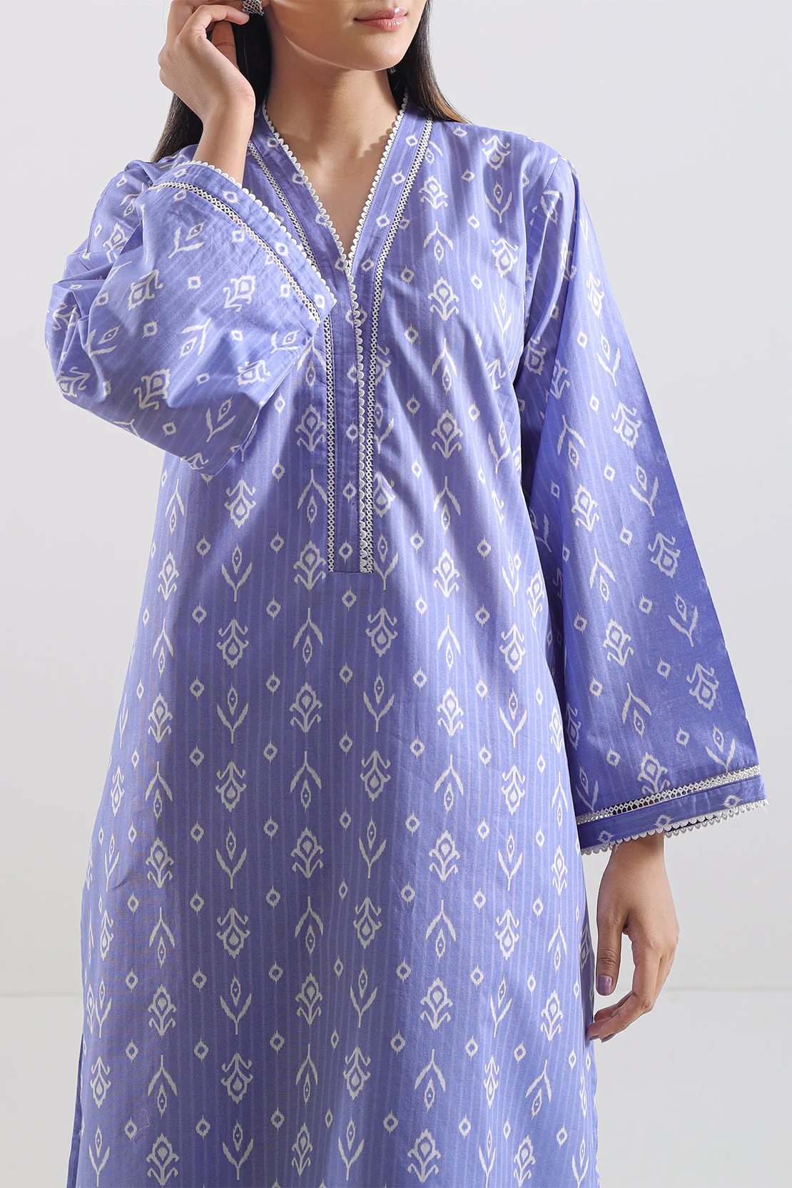 Printed Strip Lawn Stitched 2 Piece (Shirt/Trouser) - Image 4