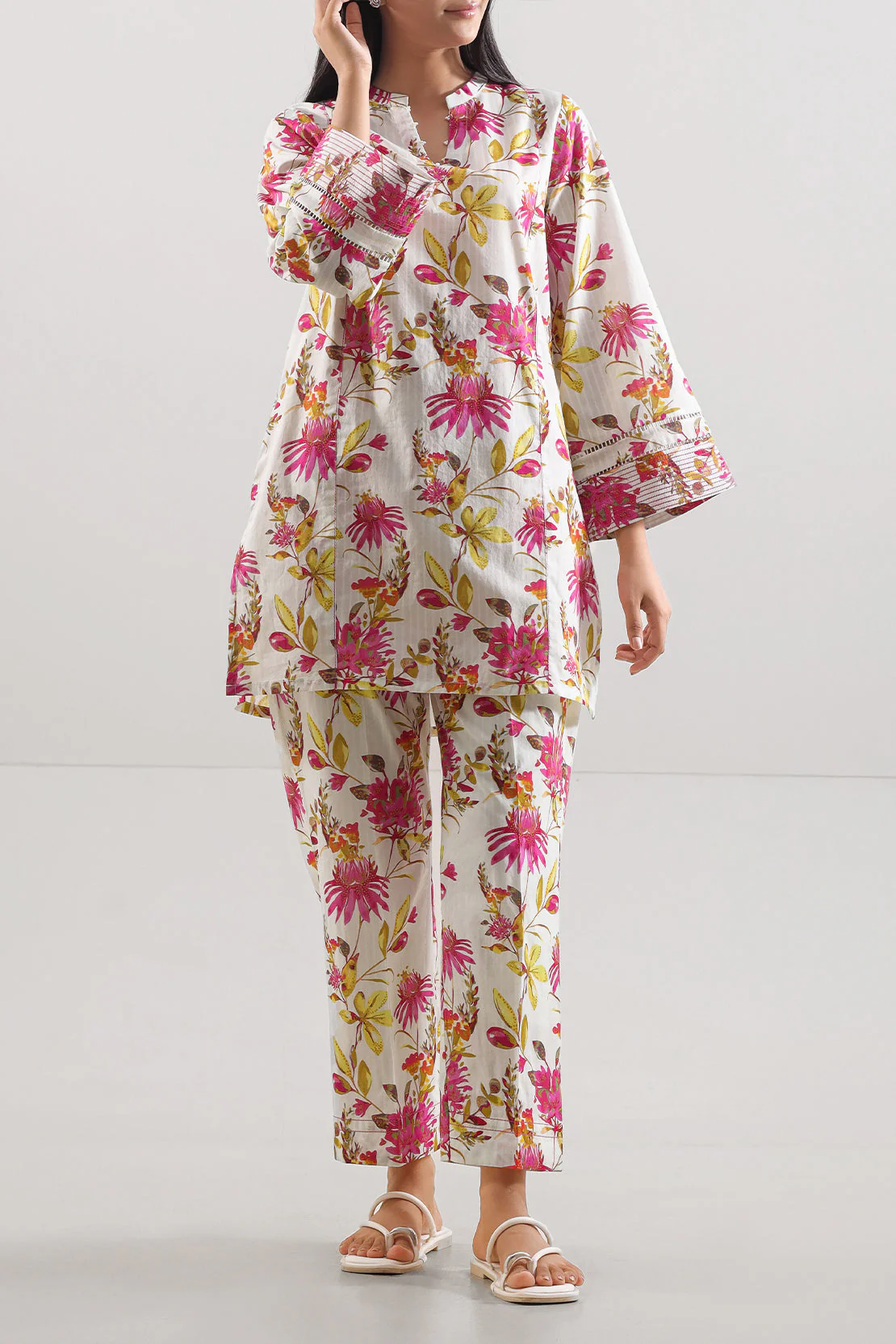Printed Strip Lawn Stitched 2 Piece (Shirt/Trouser) - Image 4