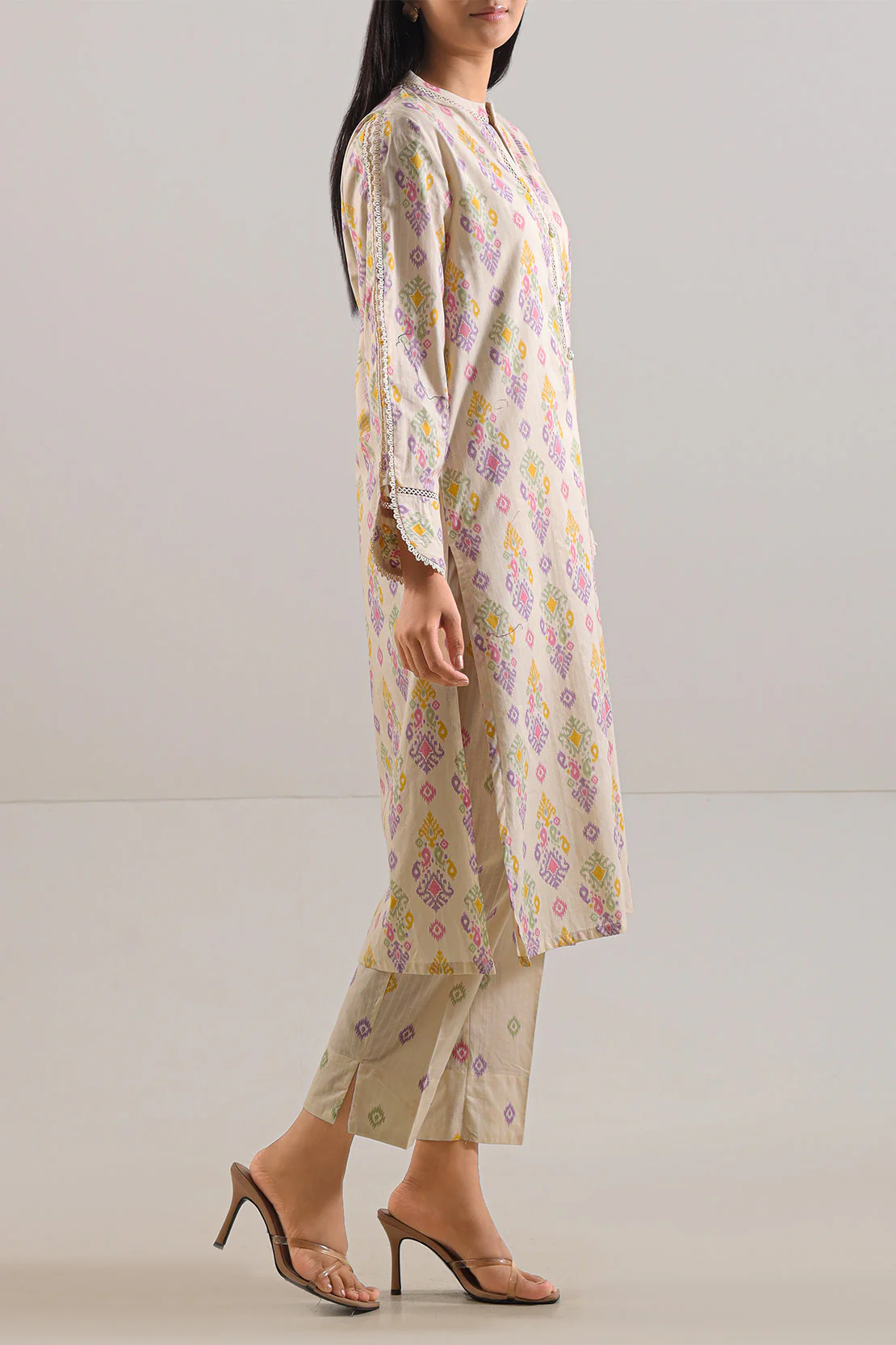 Printed Strip Lawn Stitched 2 Piece (Shirt/Trouser) - Image 2