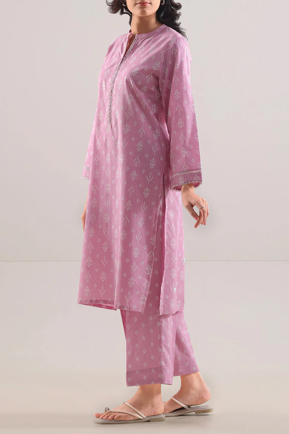 Printed Strip Lawn Stitched 2 Piece (Shirt/Trouser) - Image 4