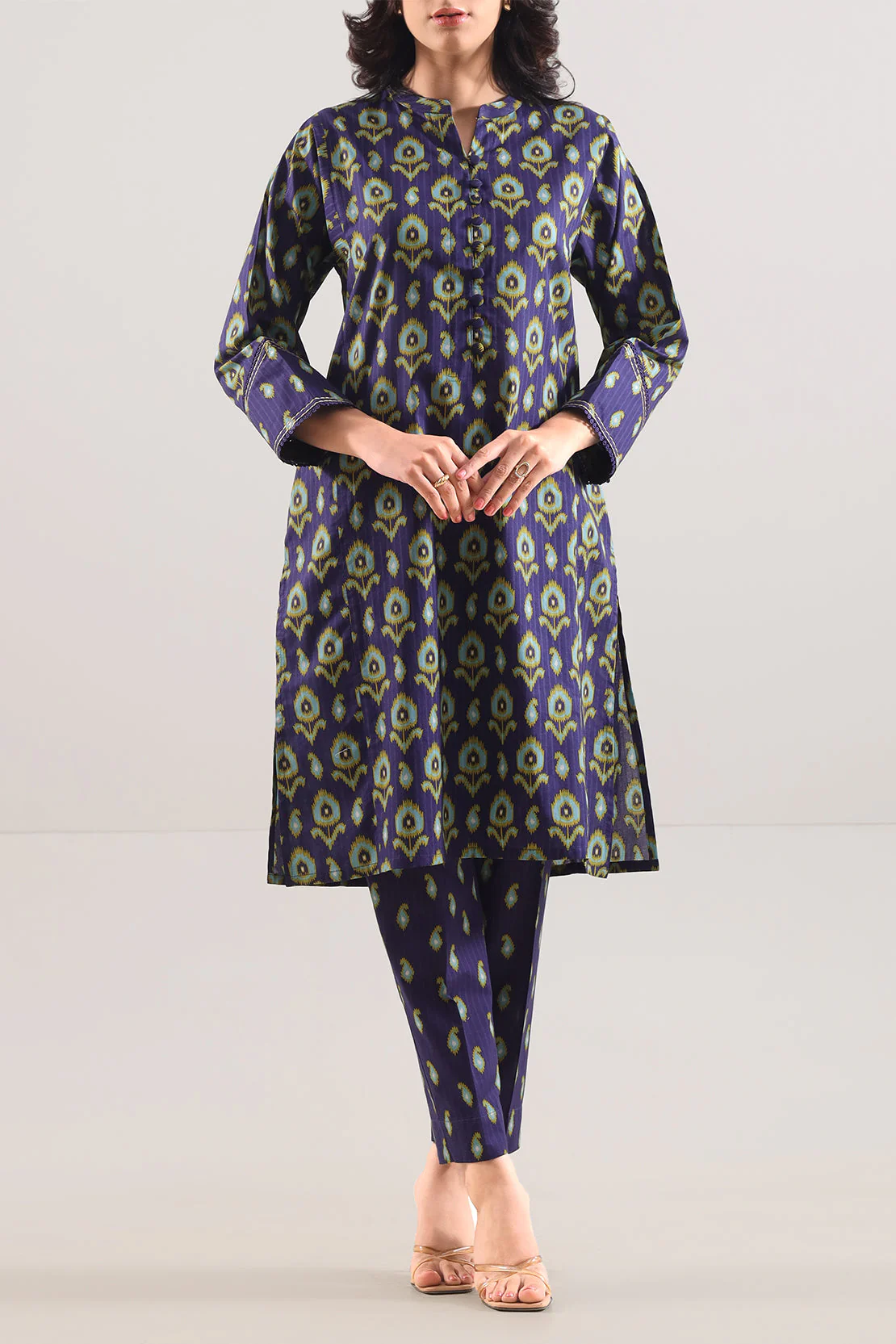 Printed Strip Lawn Stitched 2 Piece (Shirt/Trouser) - Image 2