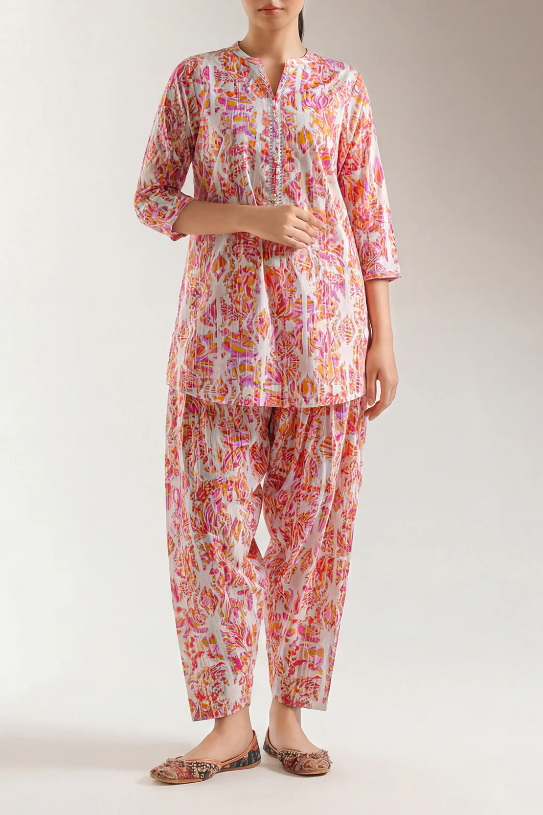 Printed Strip Lawn Stitched 2 Piece (Shirt/Trouser)