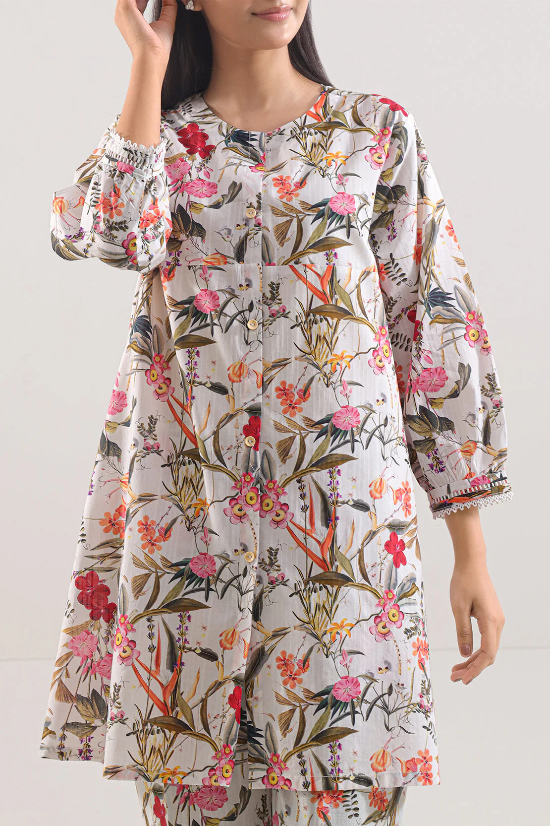 Printed Strip Lawn Stitched 2 Piece (Shirt/Trouser) - Image 2