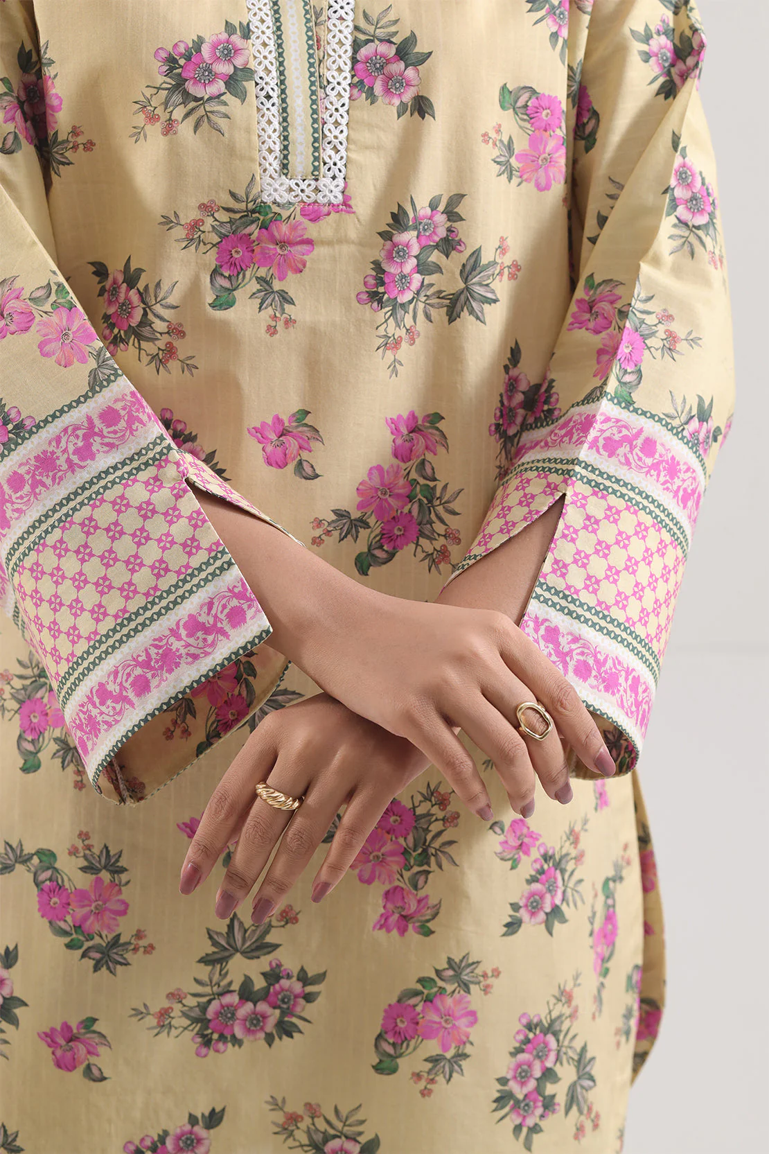 Printed Strip Lawn Stitched 2 Piece (Shirt/Trouser) - Image 3