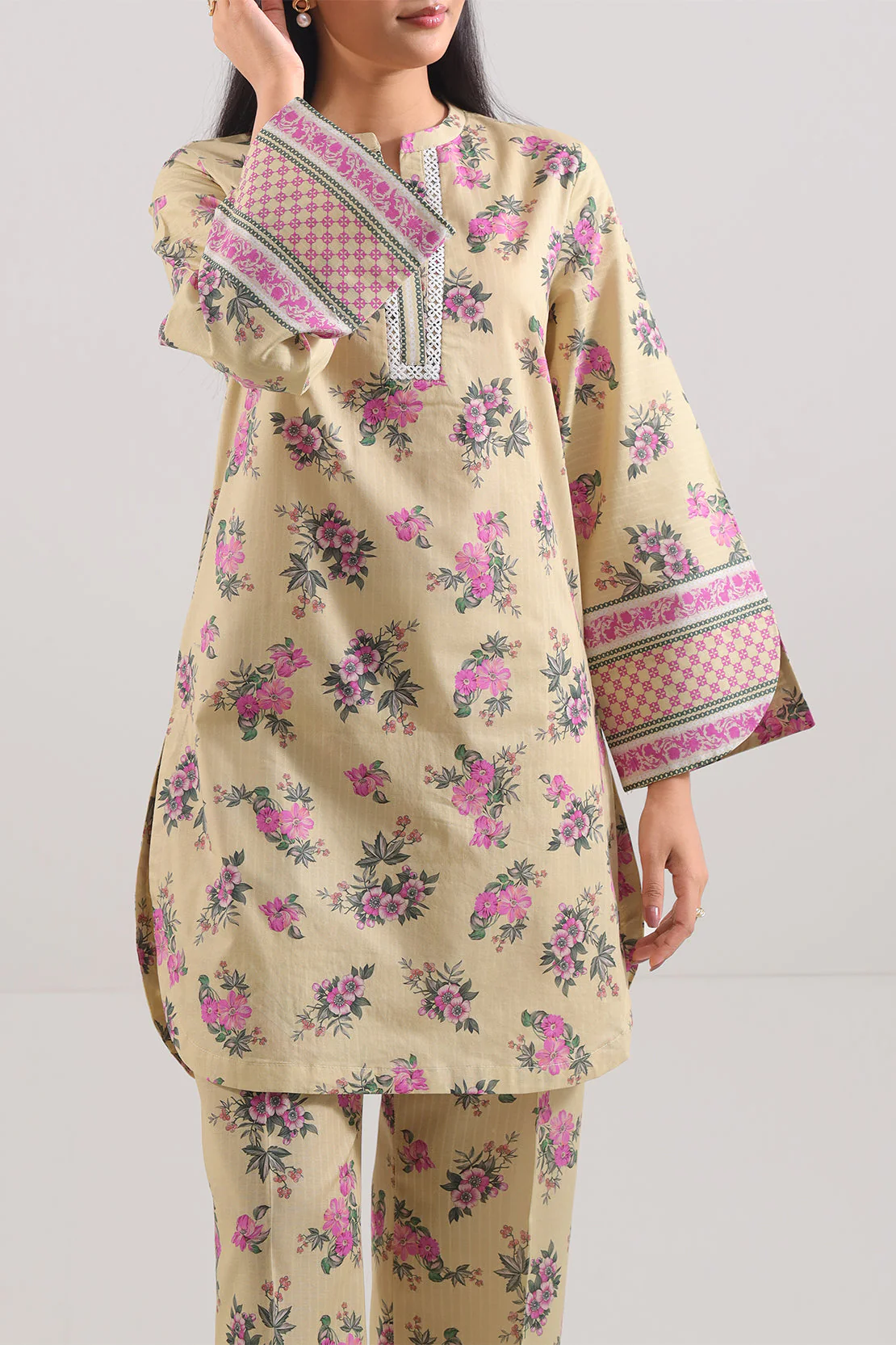 Printed Strip Lawn Stitched 2 Piece (Shirt/Trouser) - Image 5