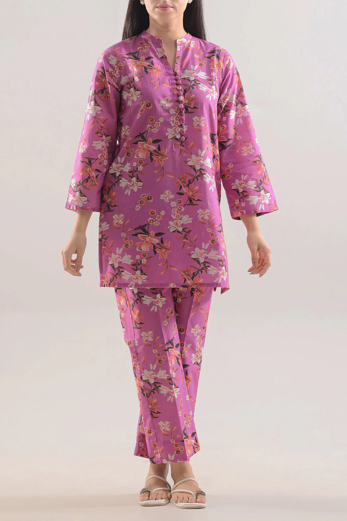 Printed Strip Lawn Stitched 2 Piece (Shirt/Trouser) - Image 3