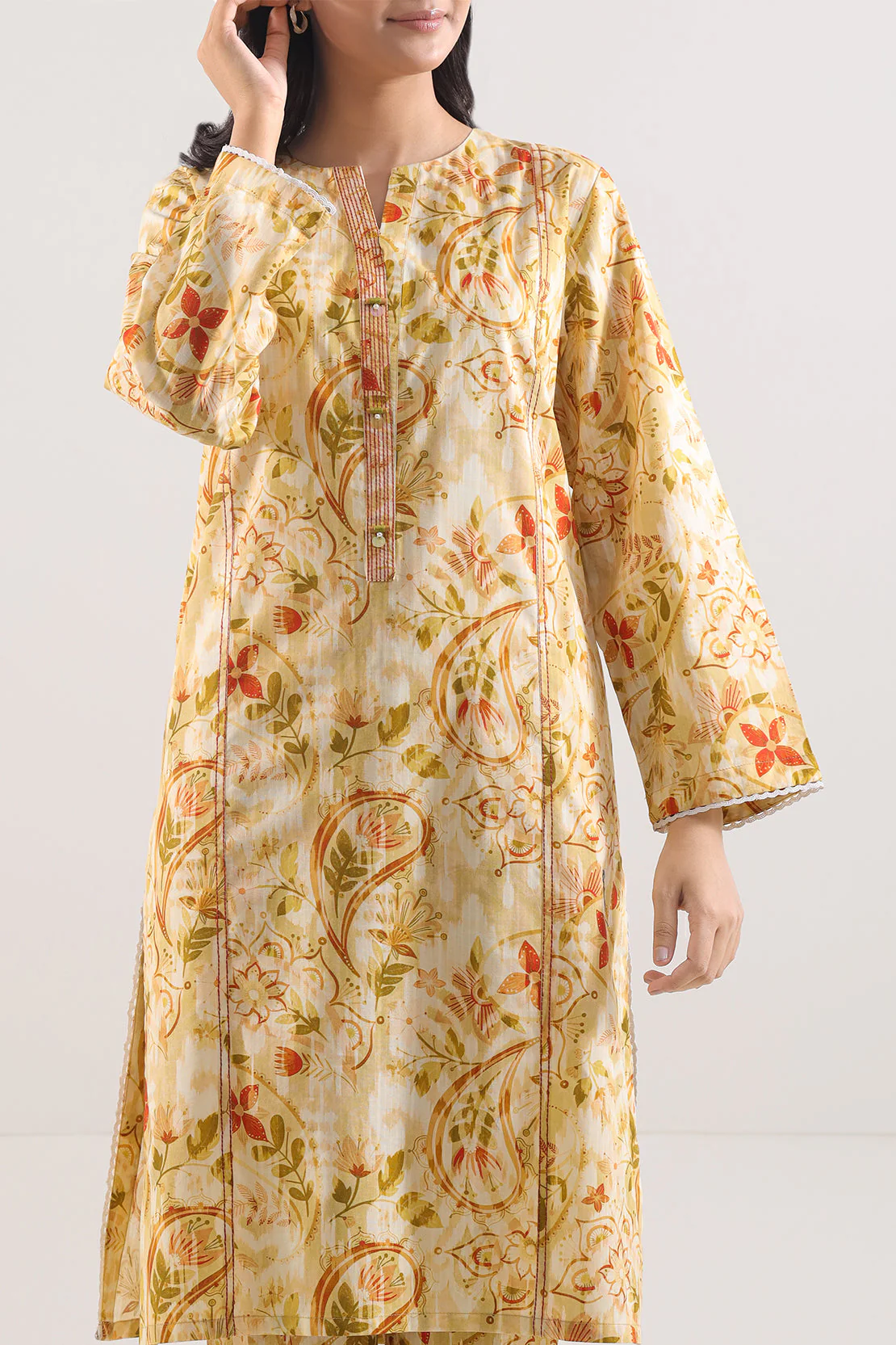 Printed Strip Lawn Stitched 2 Piece (Shirt/Trouser) - Image 2