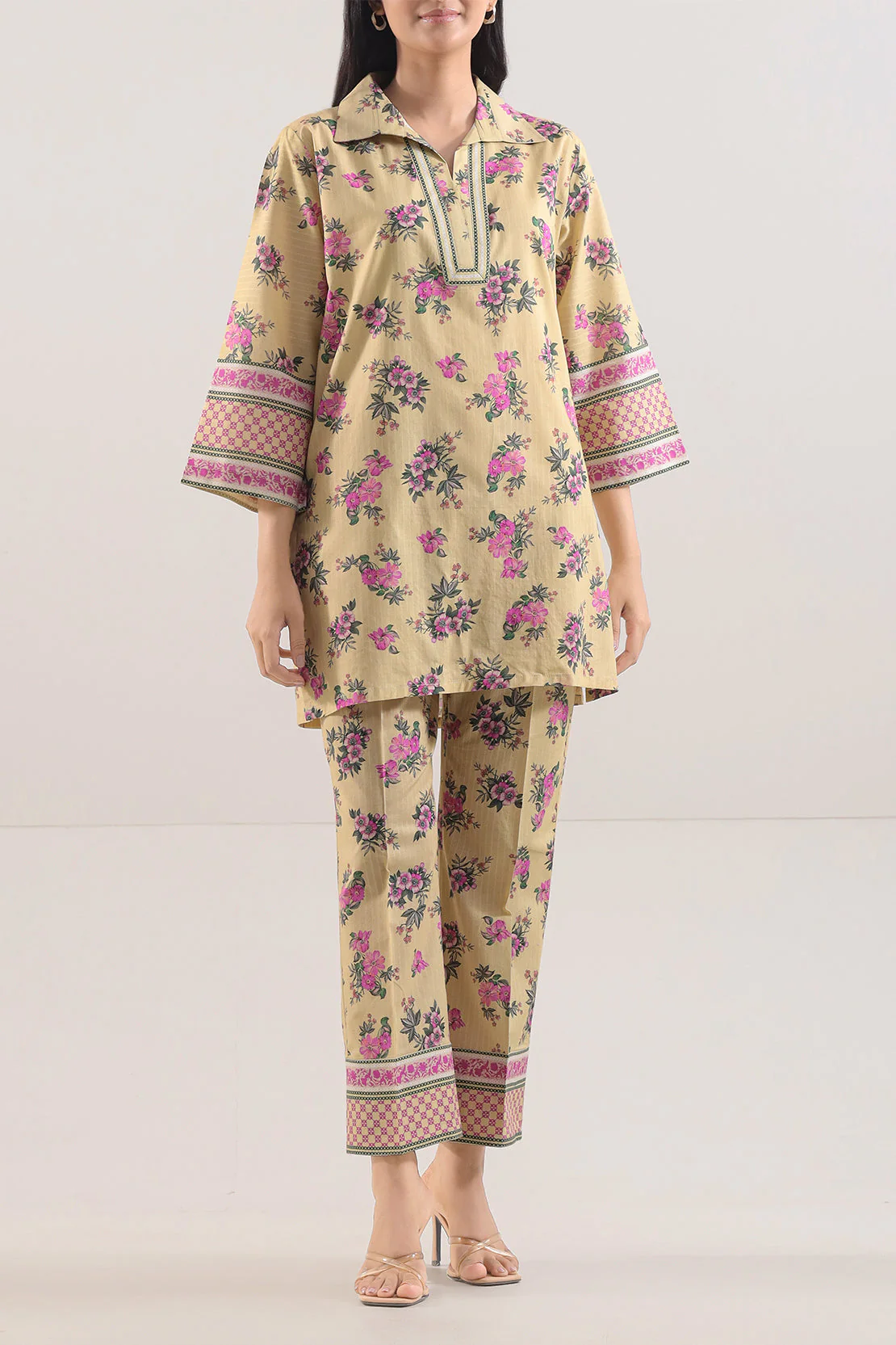 Printed Strip Lawn Stitched 2 Piece (Shirt/Trouser) - Image 3