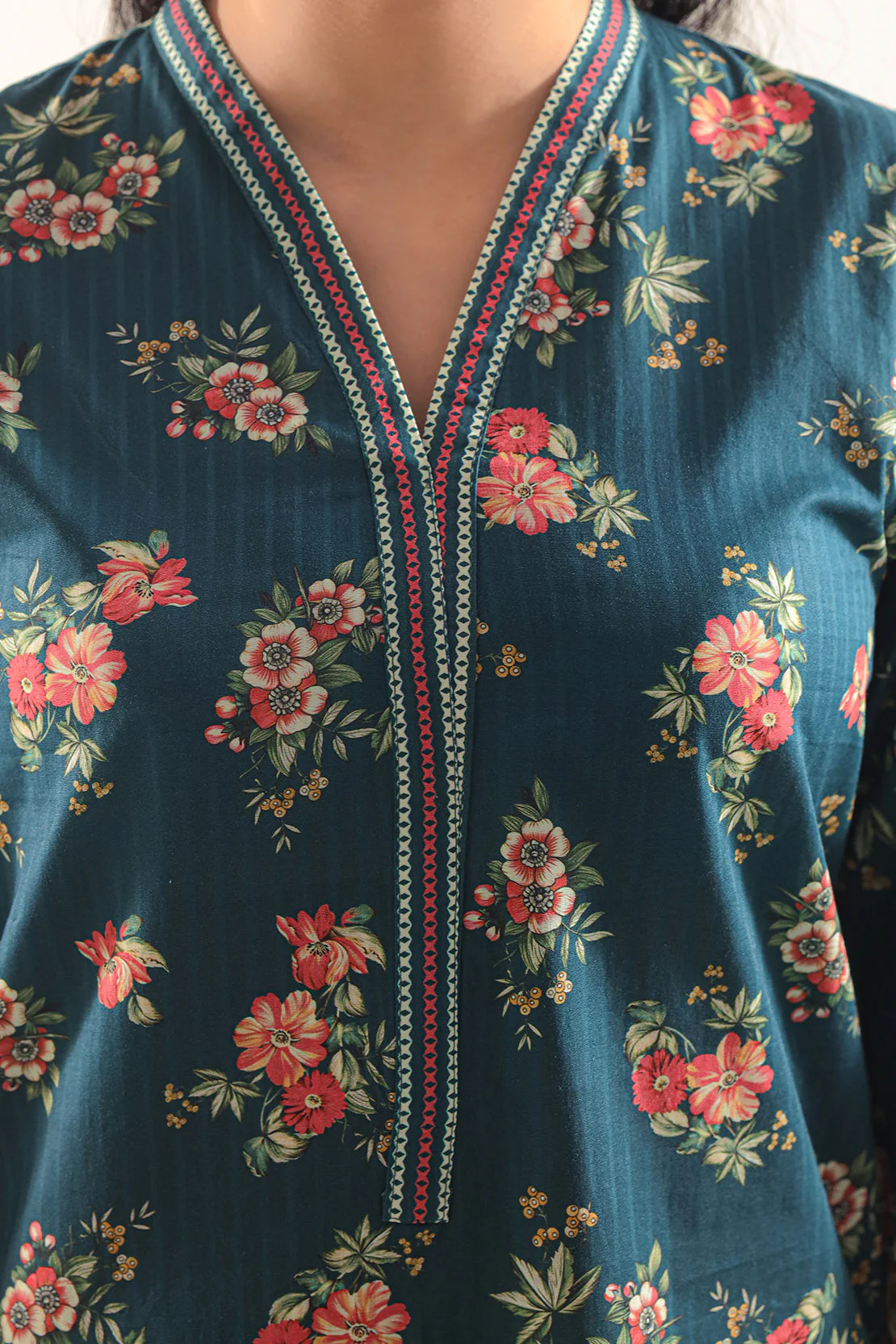 Printed Strip Lawn Stitched 2 Piece (Shirt/Trouser) - Image 5
