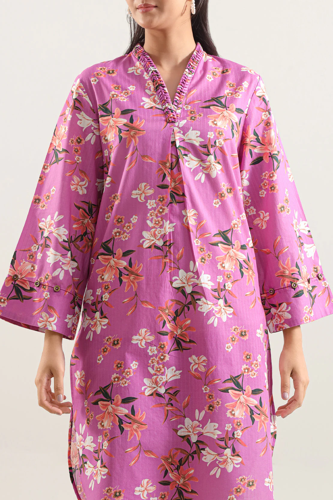 Printed Strip Lawn Stitched 2 Piece (Shirt/Trouser) - Image 3