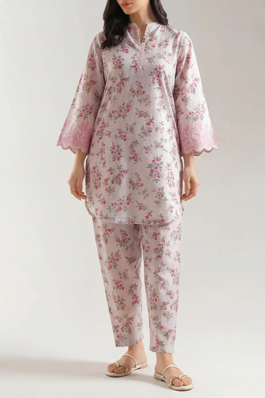 Printed Strip Lawn Stitched 2 Piece (Shirt/Trouser) - Image 2