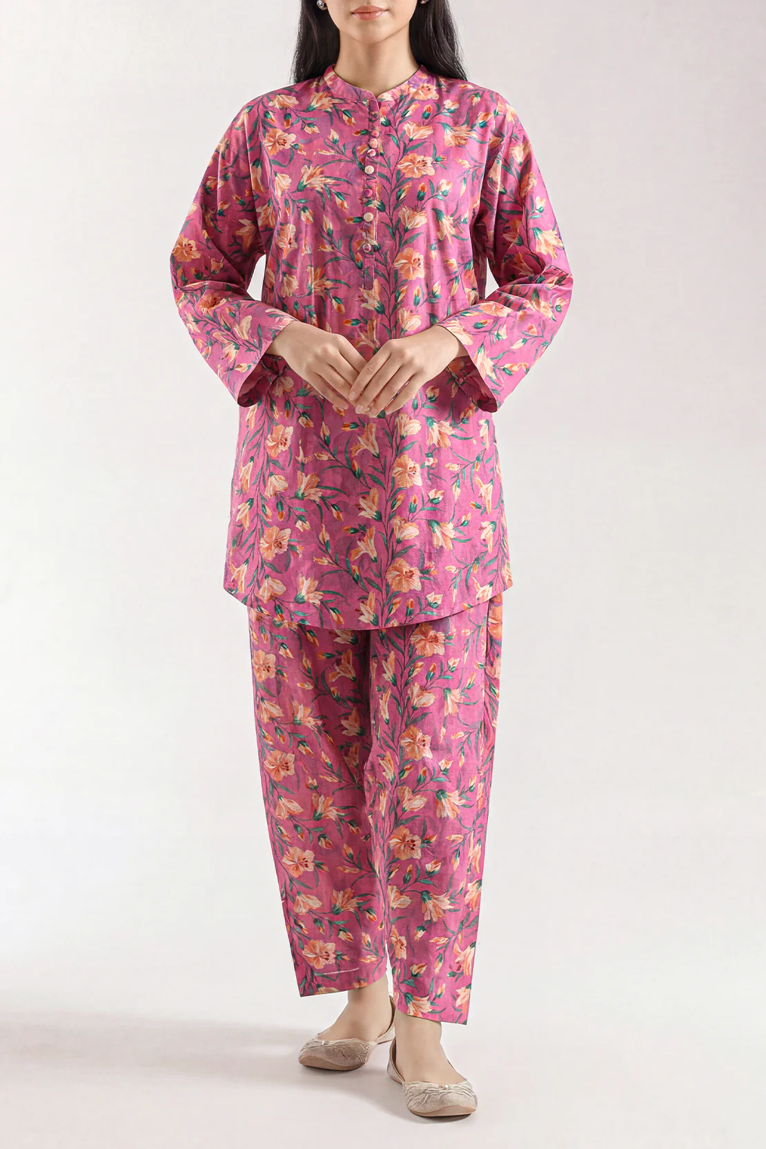 Printed Strip Lawn Stitched 2 Piece (Shirt/Trouser)