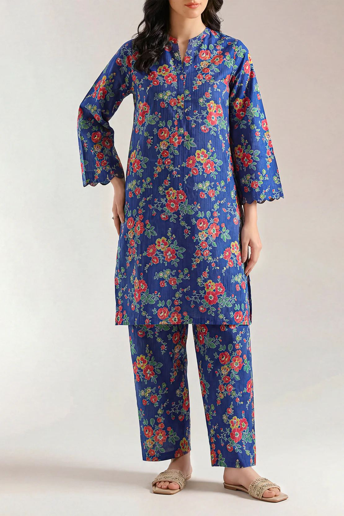 Printed Strip Lawn Stitched 2 Piece (Shirt/Trouser) - Image 2