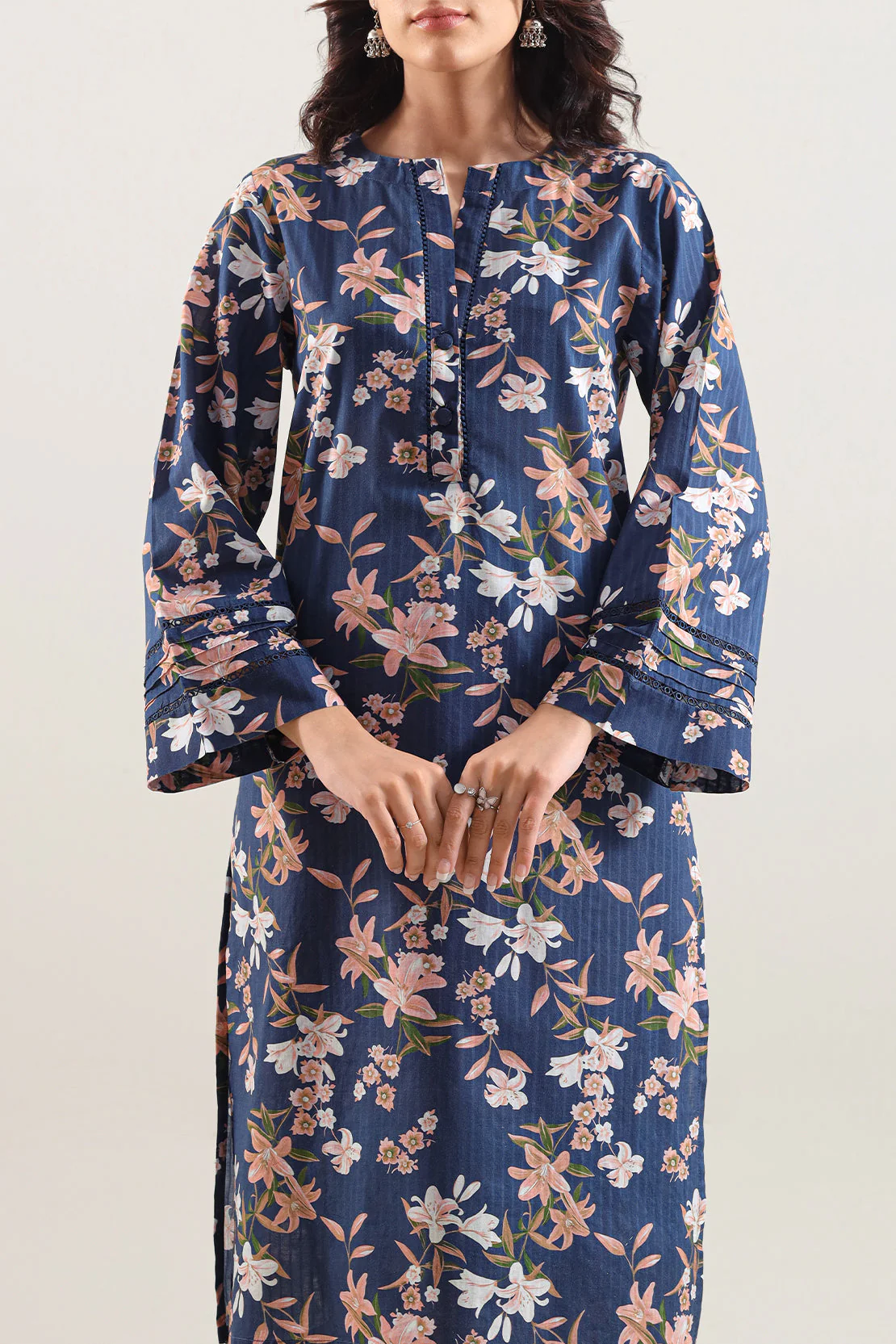 Printed Strip Lawn Stitched 2 Piece (Shirt/Trouser) - Image 3