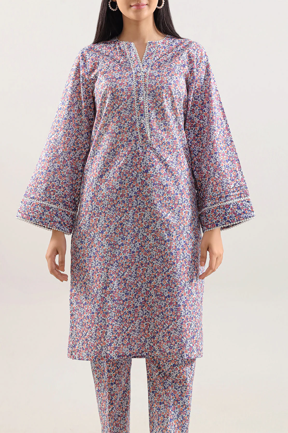 Printed Strip Lawn Stitched 2 Piece (Shirt/Trouser) - Image 2