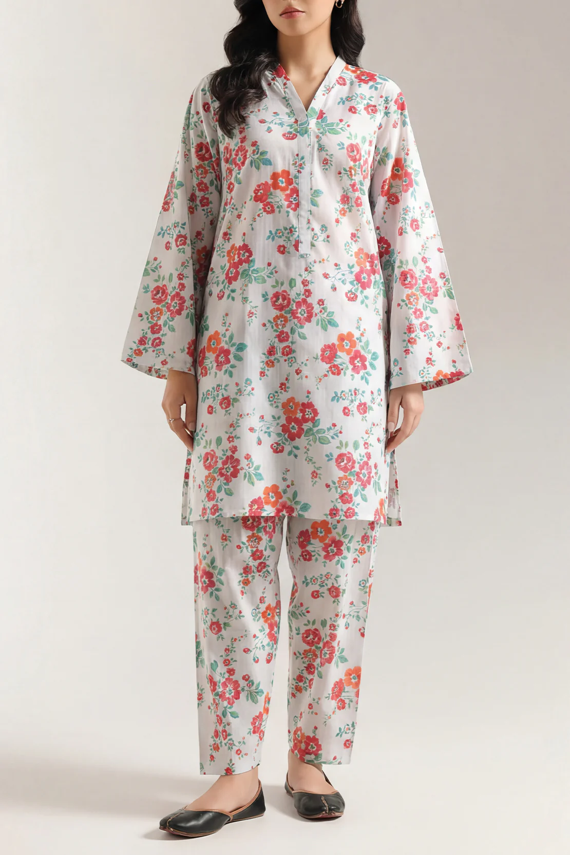 Printed Strip Lawn Stitched 2 Piece (Shirt/Trouser) - Image 2