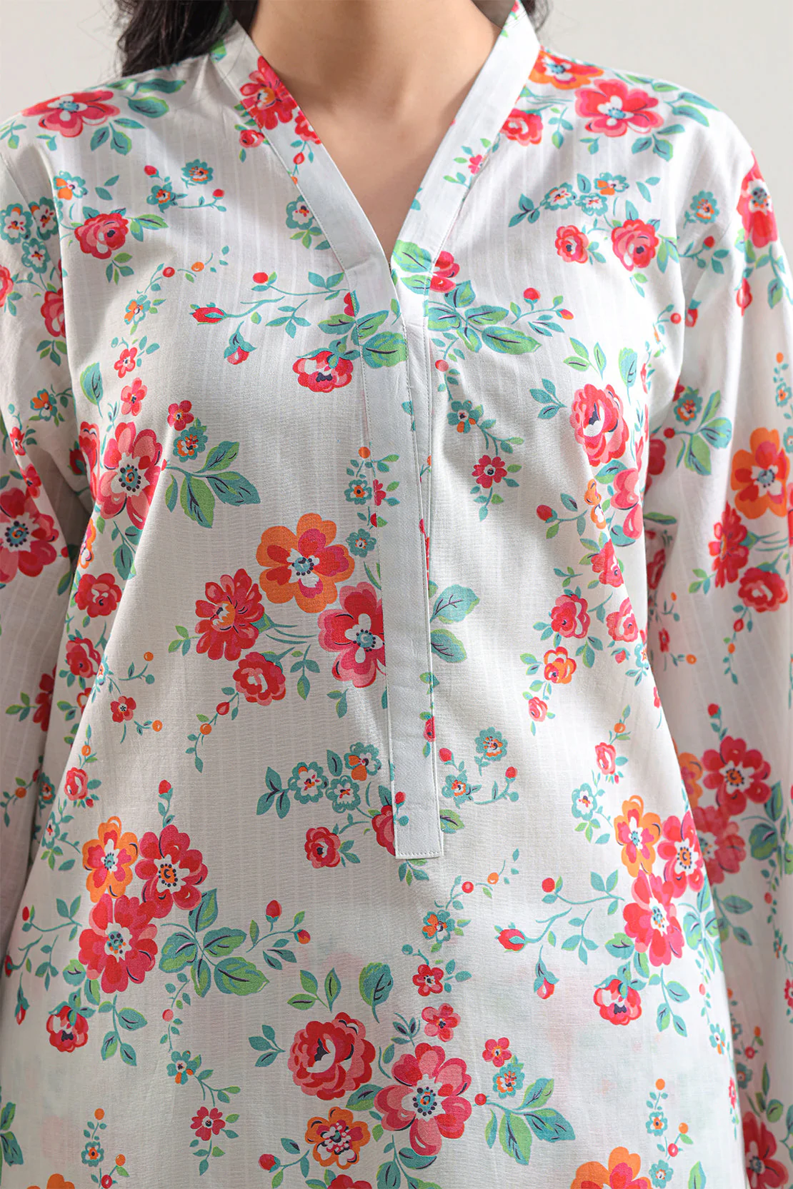 Printed Strip Lawn Stitched 2 Piece (Shirt/Trouser) - Image 3