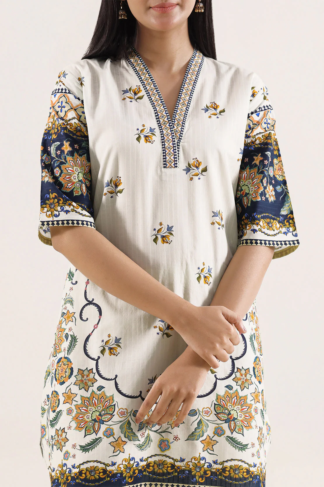 Printed Strip Lawn Stitched 2 Piece (Shirt/Trouser) - Image 2