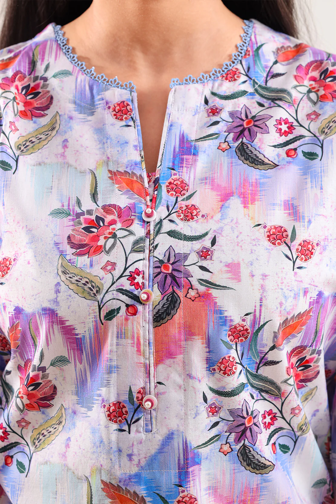 Printed Strip Lawn Stitched 2 Piece (Shirt/Trouser) - Image 3