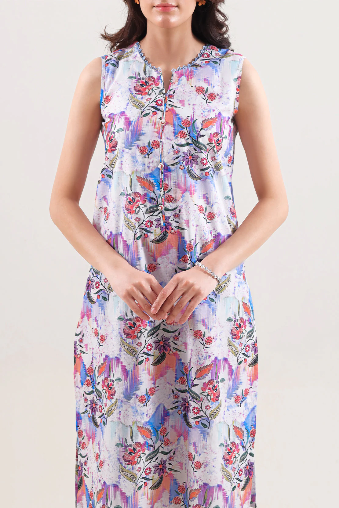 Printed Strip Lawn Stitched 2 Piece (Shirt/Trouser) - Image 2