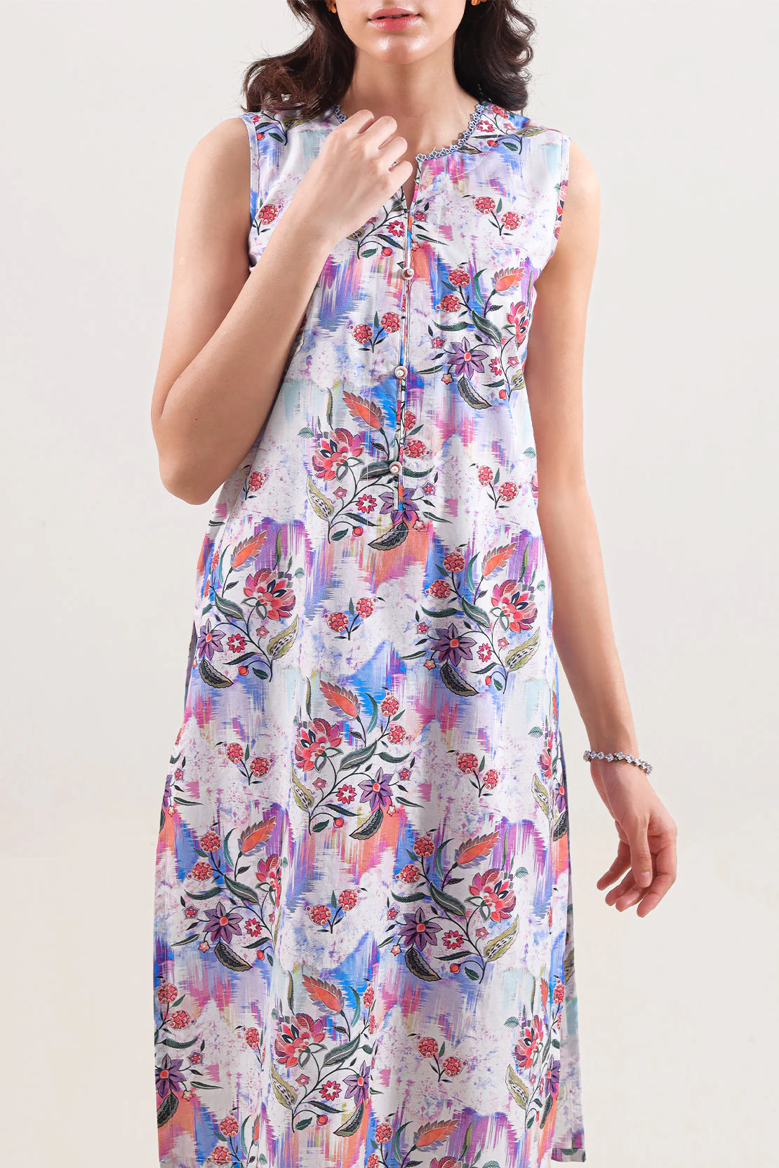 Printed Strip Lawn Stitched 2 Piece (Shirt/Trouser) - Image 3