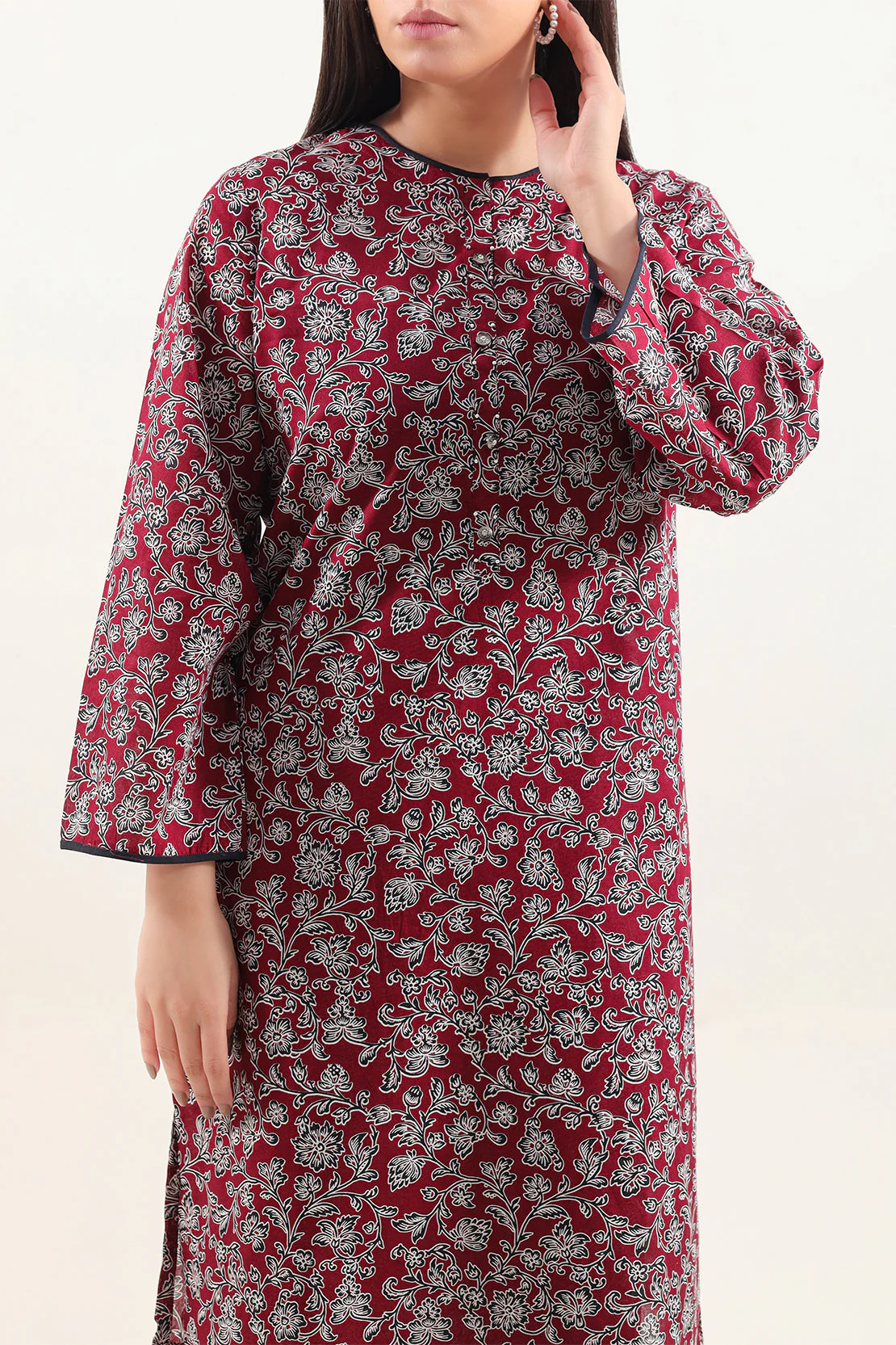 Printed Lawn Stitched 2 Piece (Shirt/Trouser) - Image 2