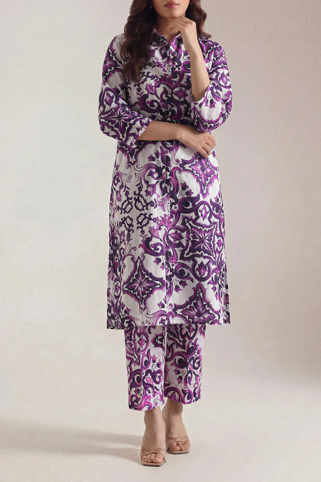 Printed Strip Lawn Stitched 2 Piece (Shirt/Trouser) - Image 4