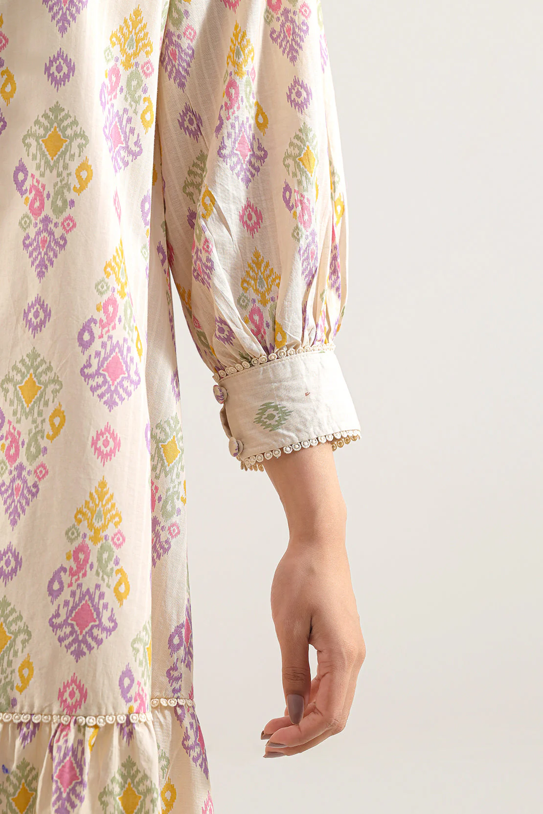 Printed Strip Lawn Stitched Dress - Image 5