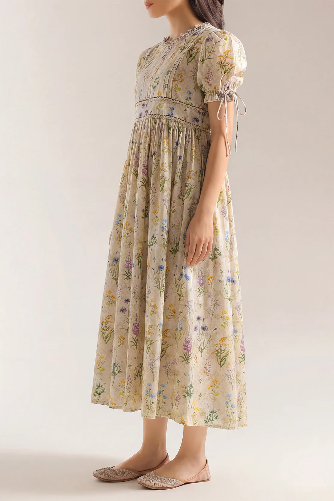 Printed Strip Lawn Stitched Dress