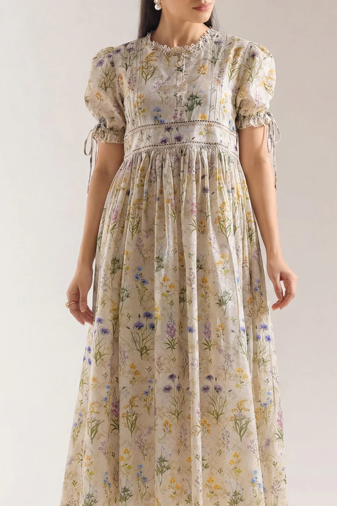Printed Strip Lawn Stitched Dress - Image 2
