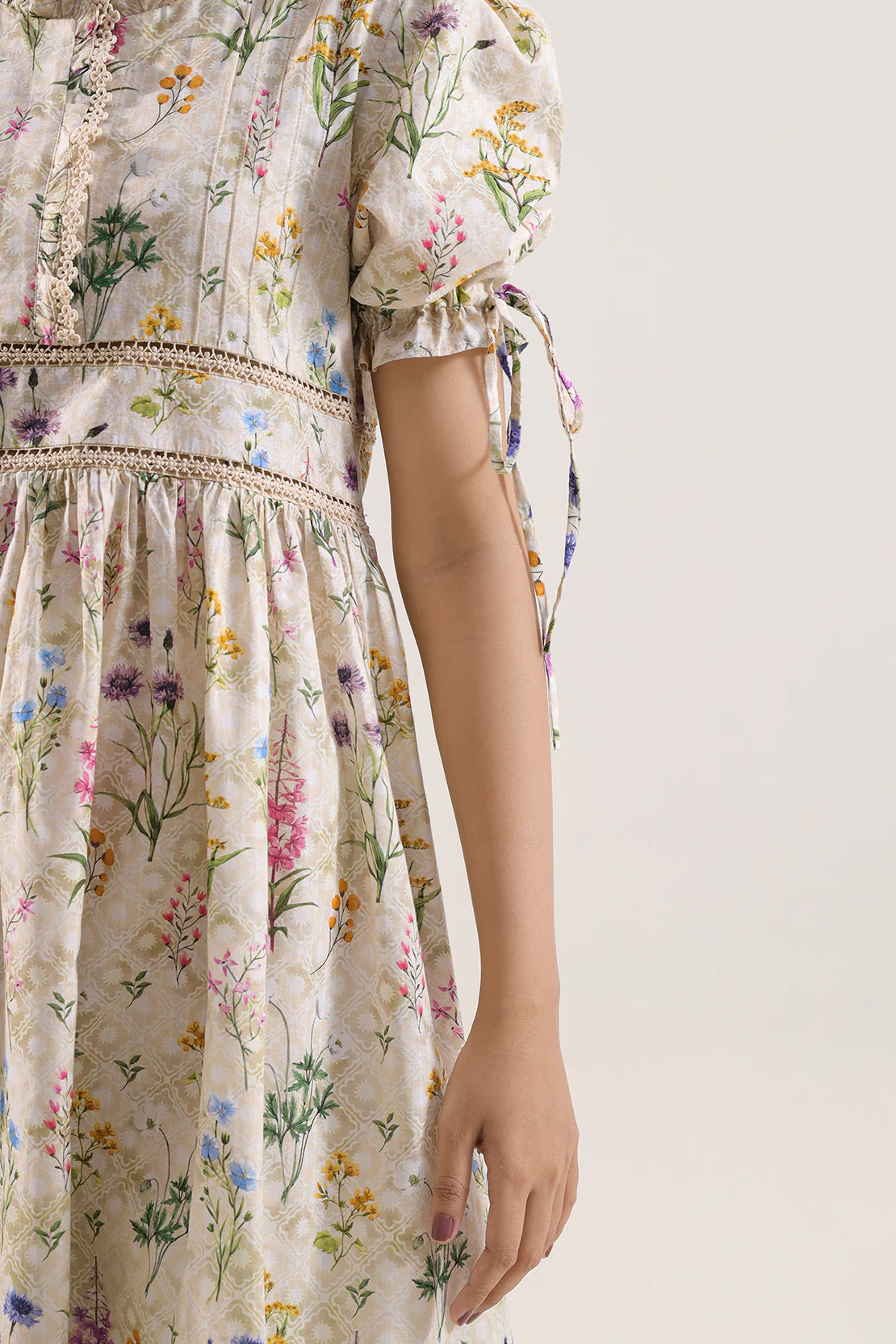 Printed Strip Lawn Stitched Dress - Image 4