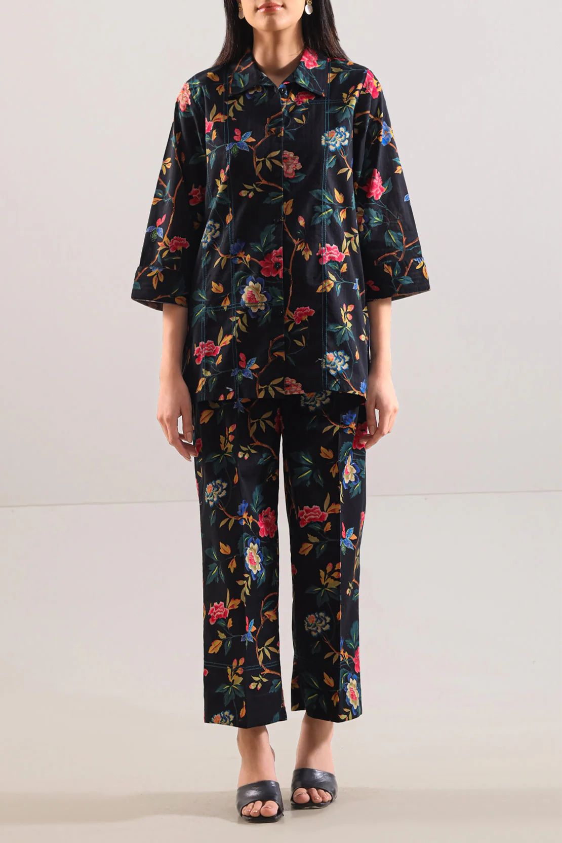 Printed Strip Lawn Stitched Shirt