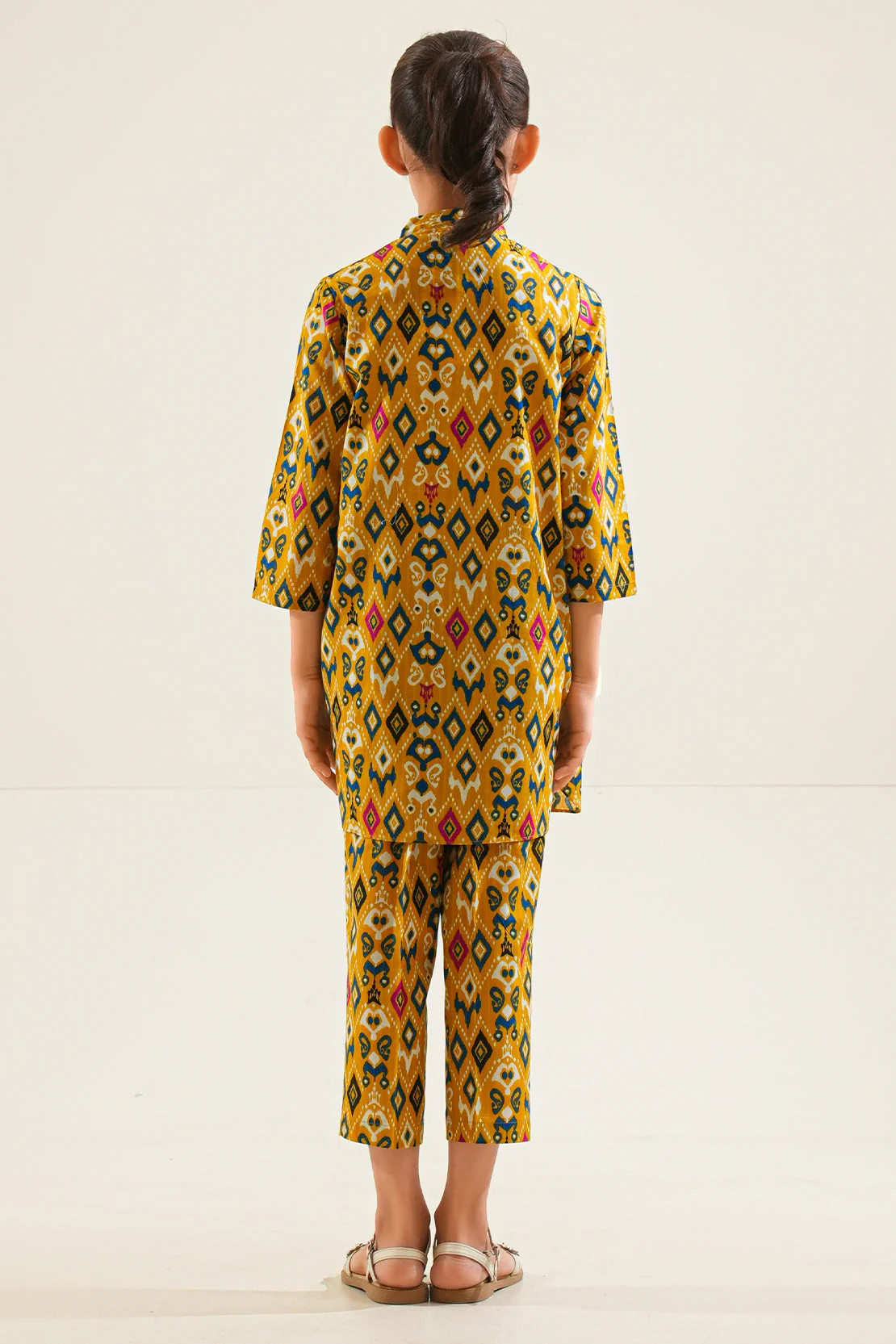 Printed Strip Lawn Stitched Shirt For Kids - Image 4