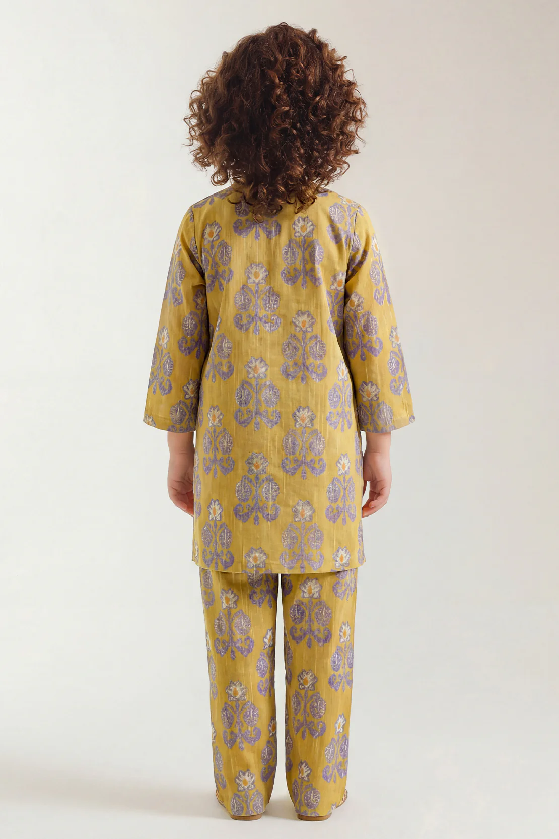 Printed Strip Lawn Stitched Shirt For Kids - Image 3