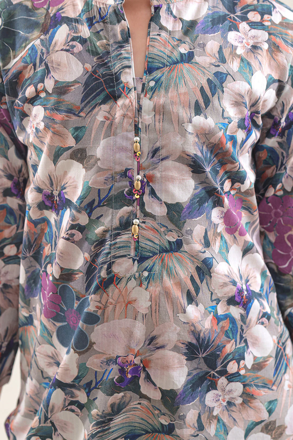 Printed Strip Lawn Stitched Shirt For Kids - Image 3