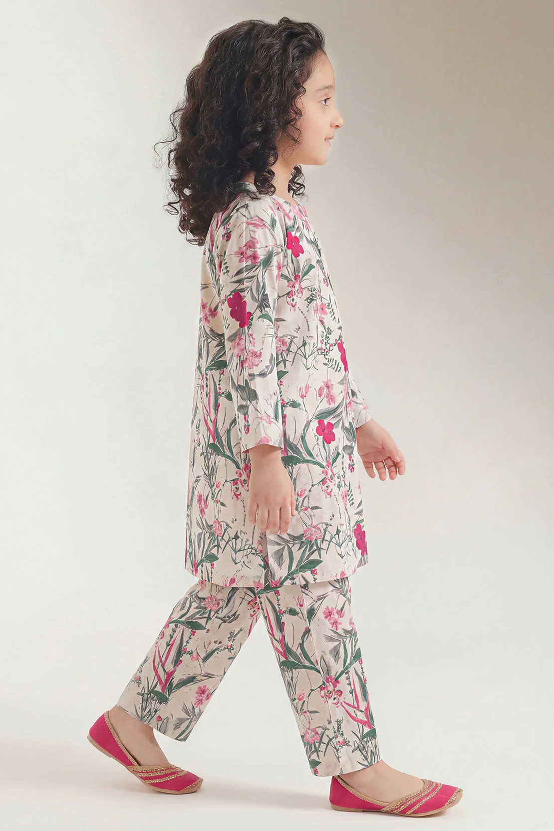 Printed Strip Lawn Stitched Shirt For Kids - Image 3