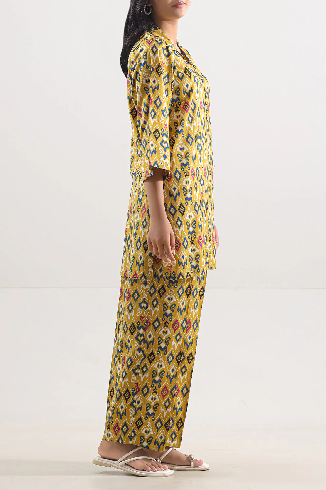 Printed Strip Lawn Stitched Shirt - Image 4