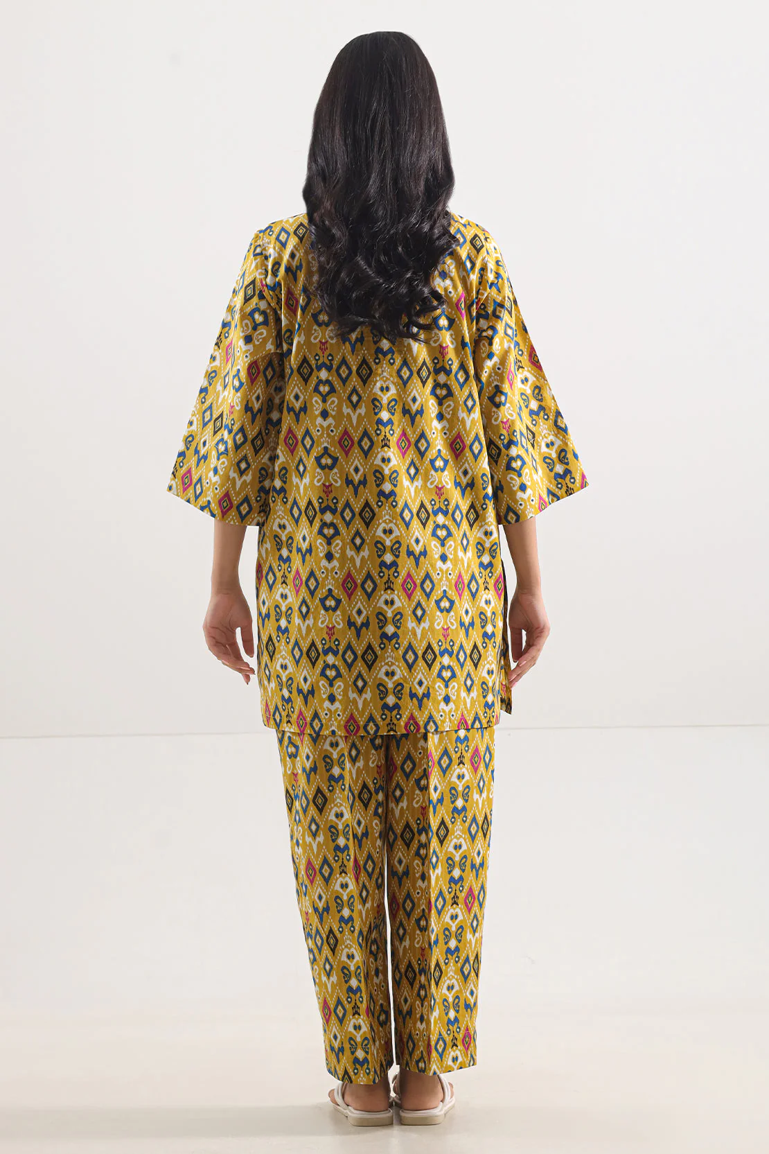 Printed Strip Lawn Stitched Shirt - Image 6