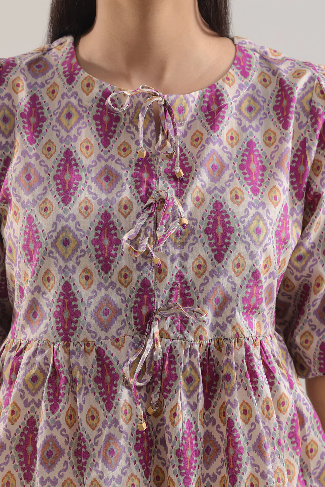 Printed Strip Lawn Stitched Shirt - Image 4
