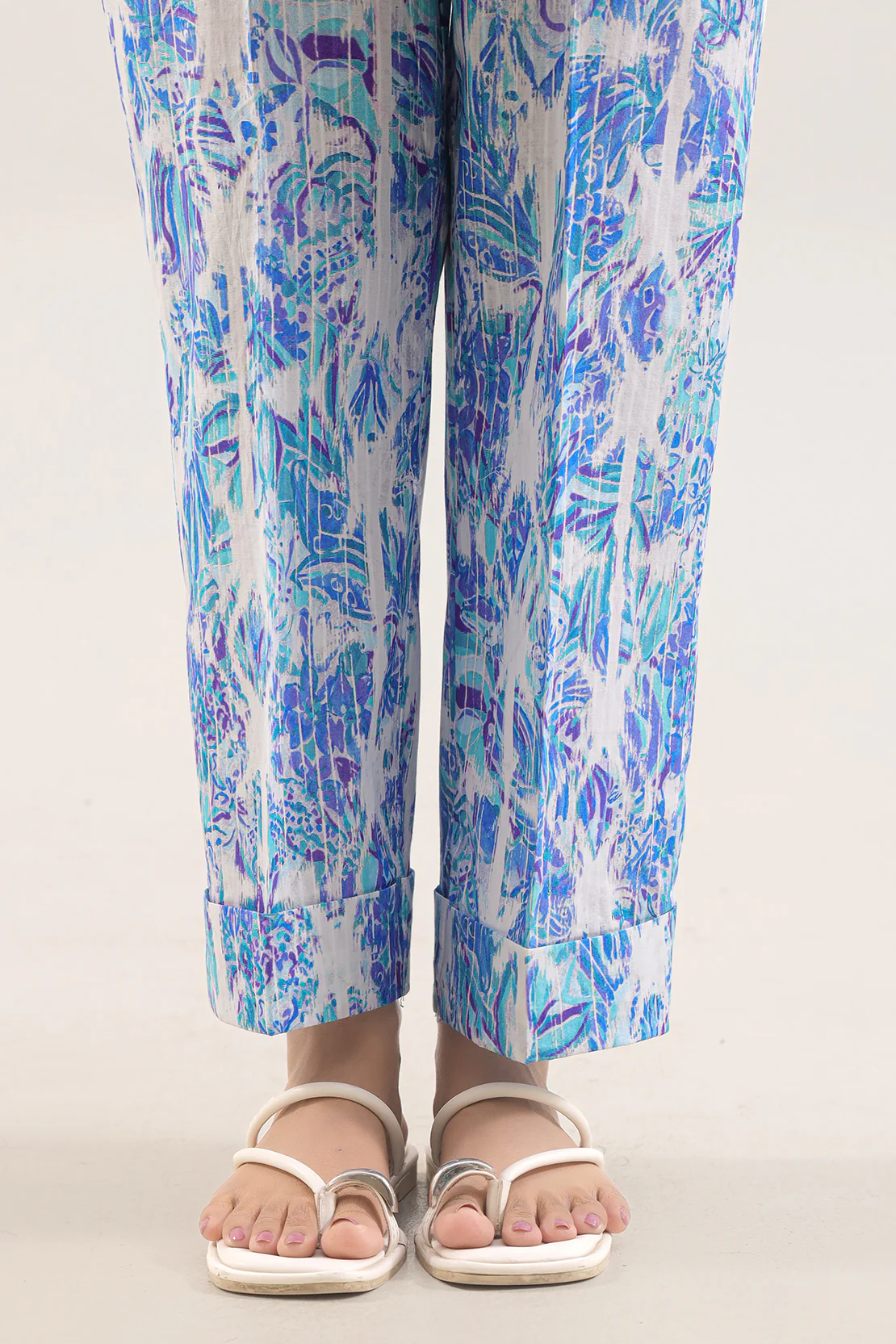 Printed Strip Lawn Stitched Shirt - Image 3
