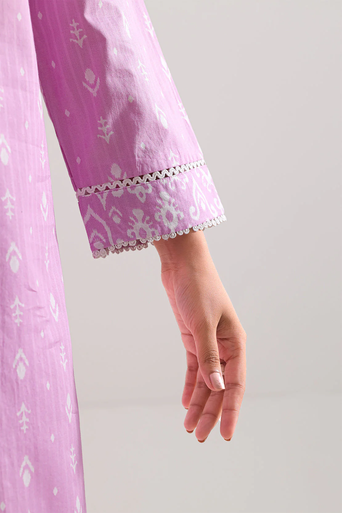 Printed Strip Lawn Stitched Shirt - Image 5