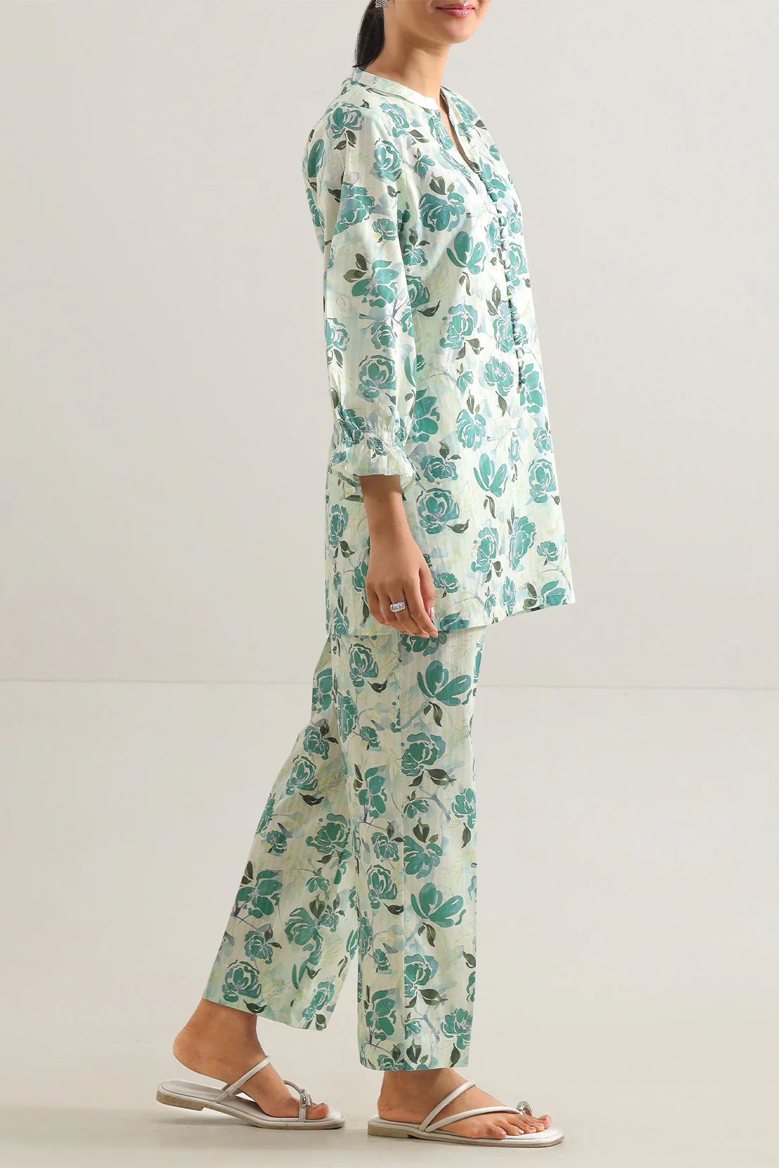 Printed Strip Lawn Stitched Shirt - Image 4