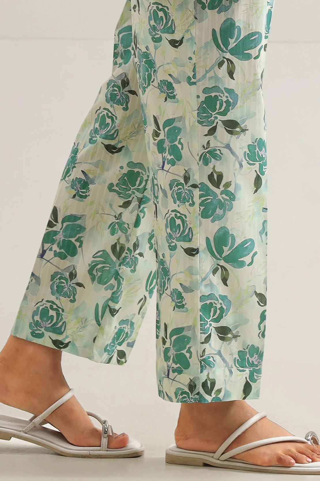 Printed Strip Lawn Stitched Shirt - Image 7
