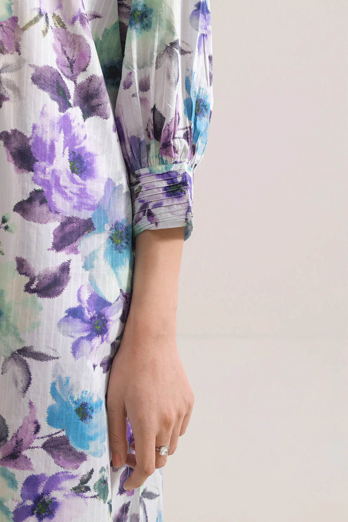 Printed Strip Lawn Stitched Shirt - Image 5