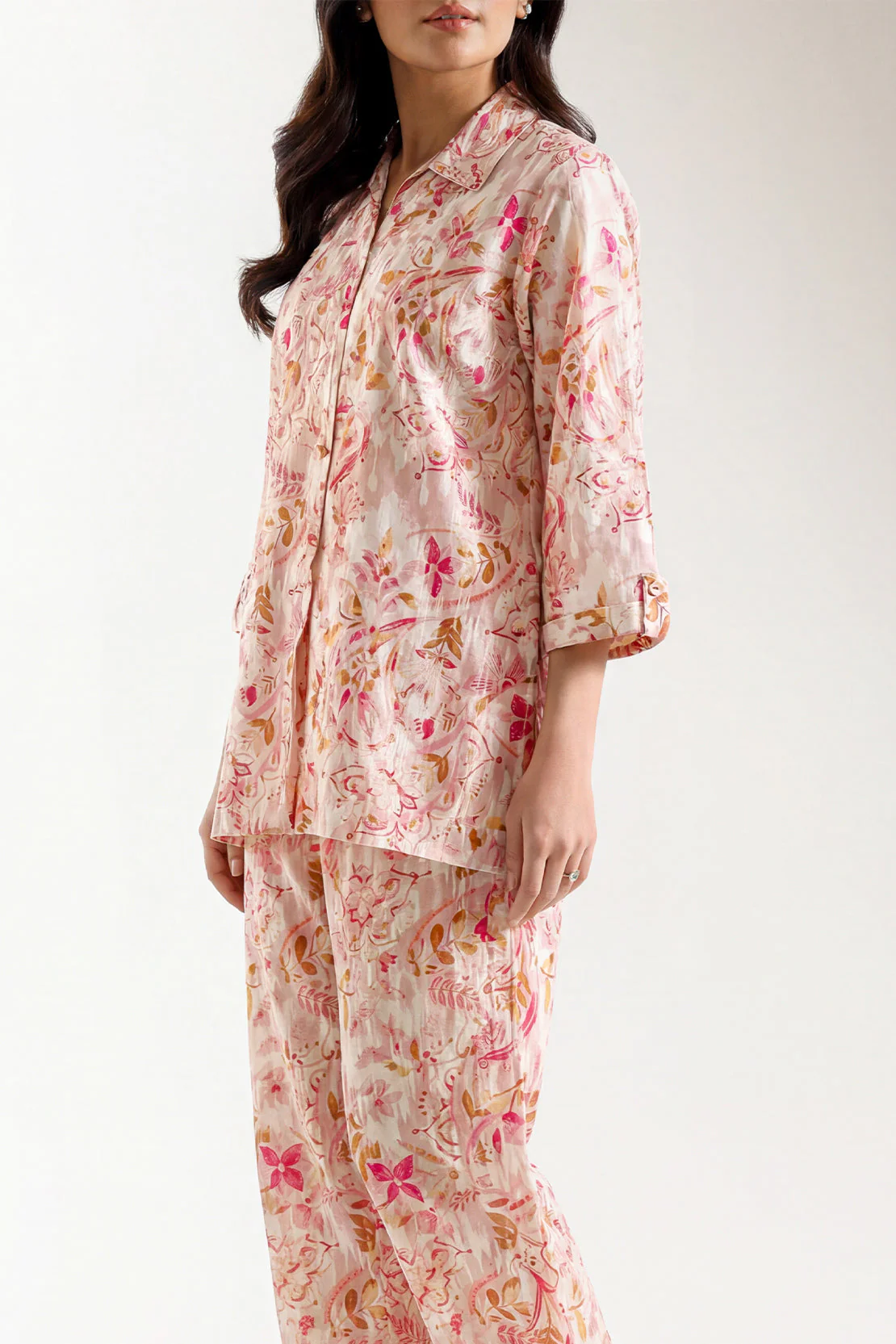 Printed Strip Lawn Stitched Shirt - Image 3