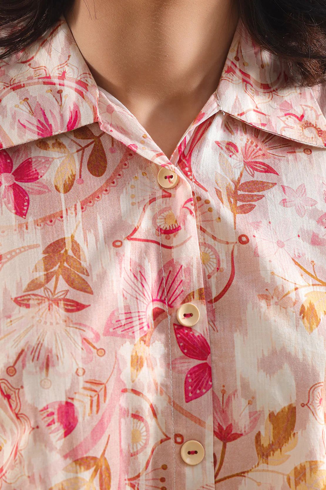 Printed Strip Lawn Stitched Shirt - Image 4
